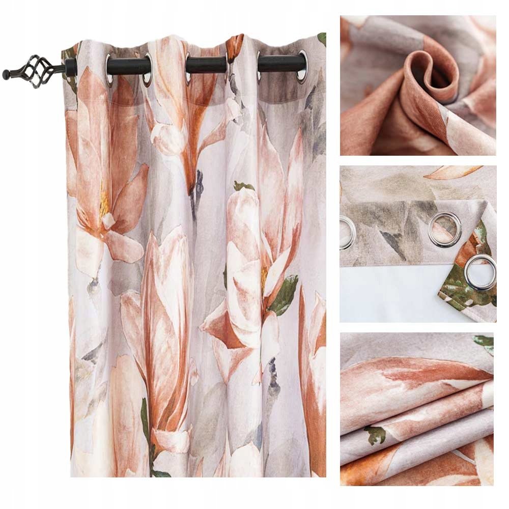 Zasłona na przelotkach 140x250 zaciemniająca gotowa Cotton World