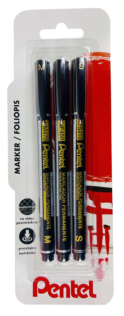 PENTEL, foliopis 3 sztuki nfs410+nf450+nm470-a-3b