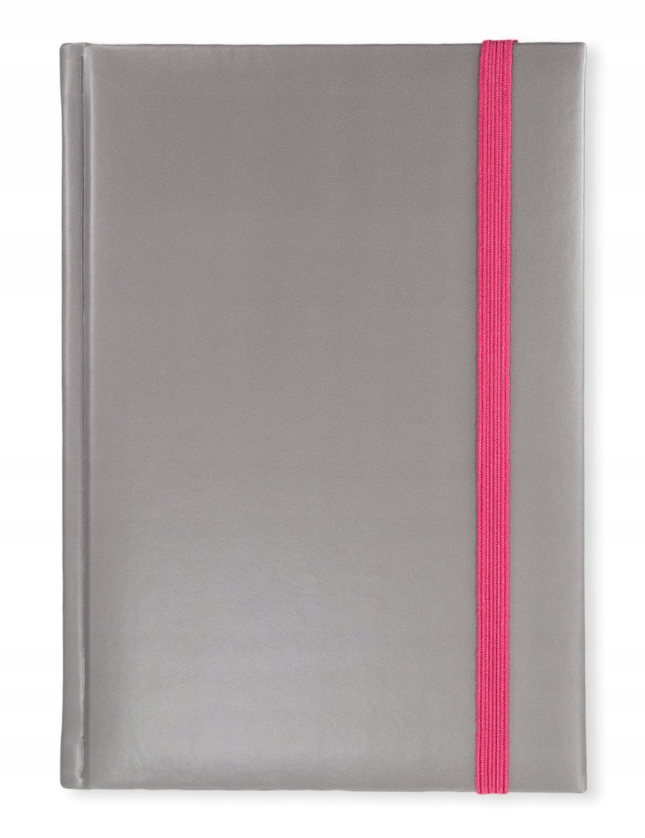 Notes książkowy z gumką do zamykania A5 SZARY Lago