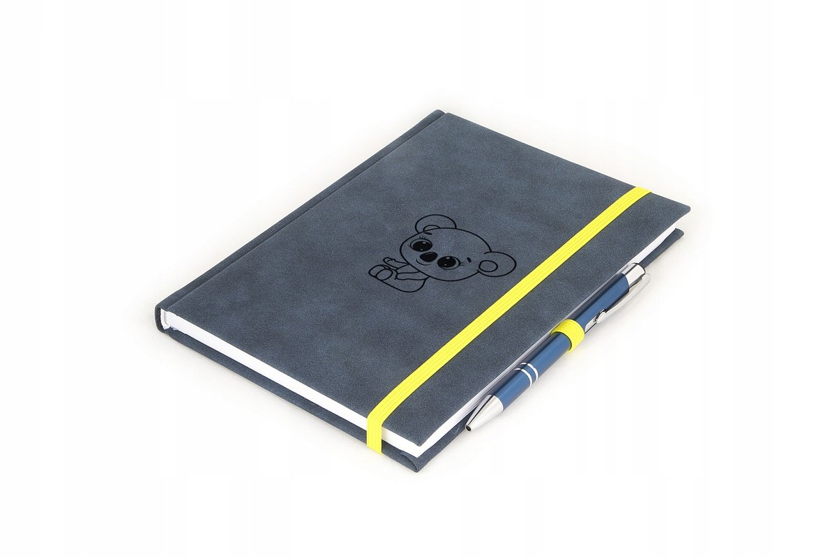KOALA Notes długopis kratka Nubuk niebieski Ż15
