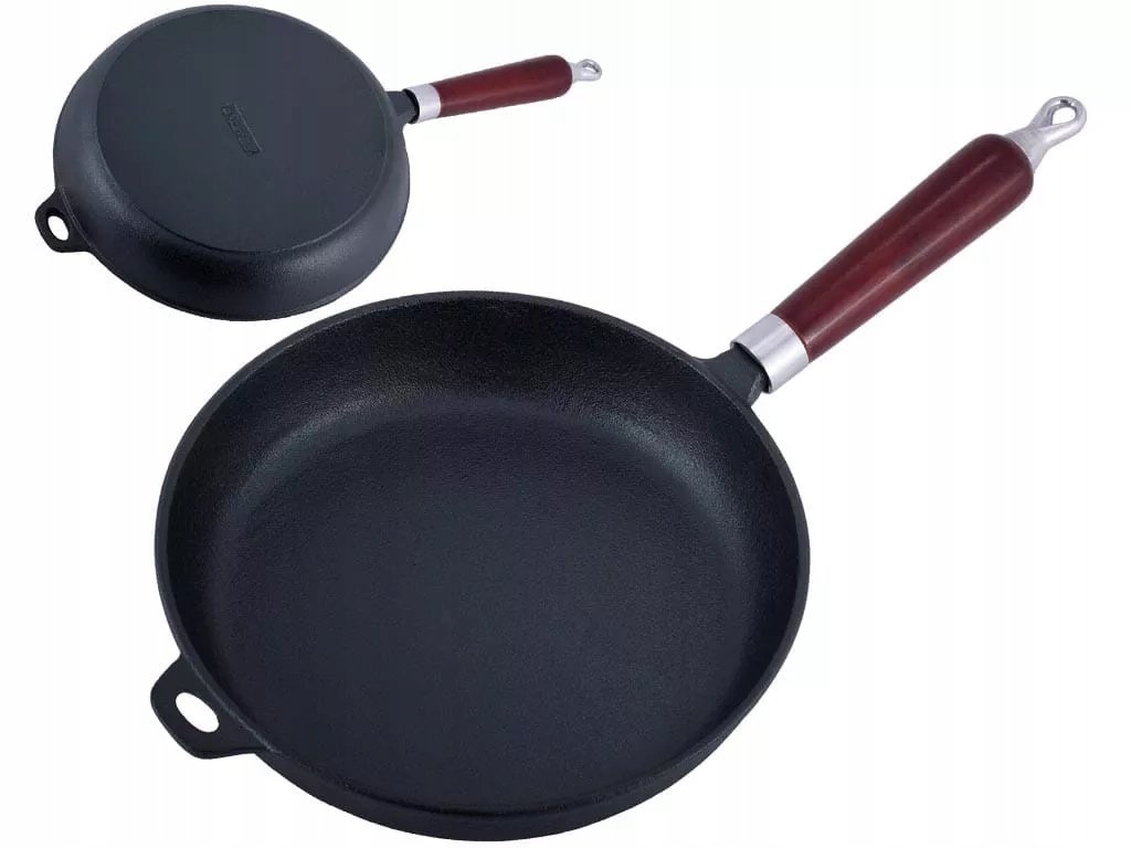 PATELNIA ŻELIWNA CIĘŻKA 26 CM INDUKCJA GAZ KAMILLE