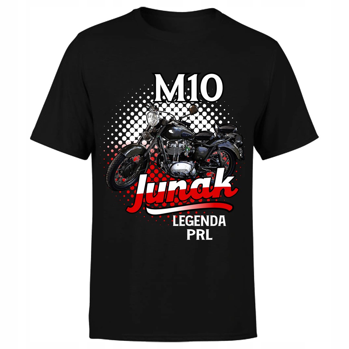 Koszulka męska z nadrukiem JUNAK M10 PRL kultowe motocykle PRL L