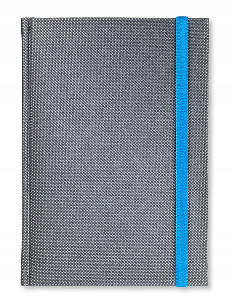 Notes książkowy B5 BAIA grafit + gumka błękitna