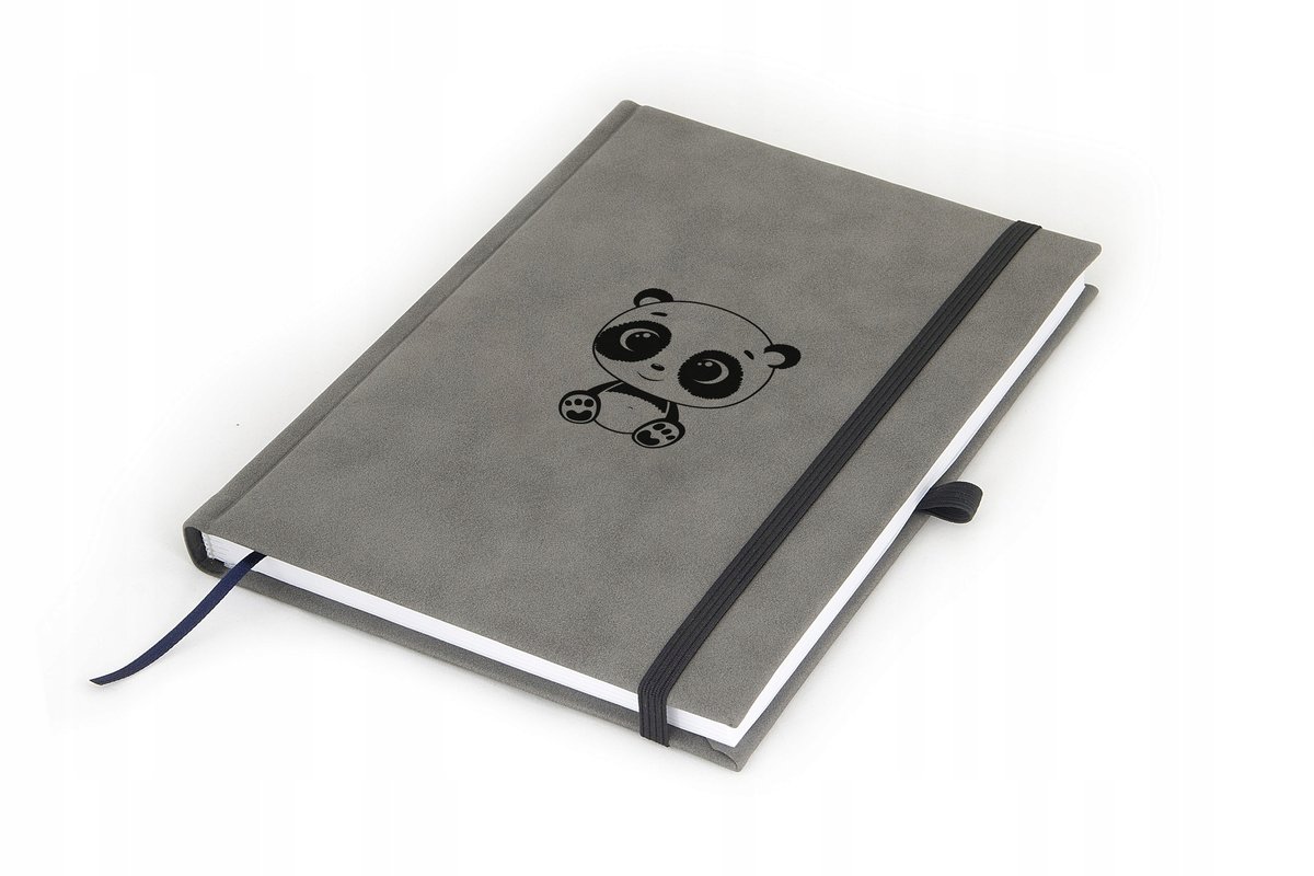 PANDA Notes książkowy kratka Nubuk szary CZA4