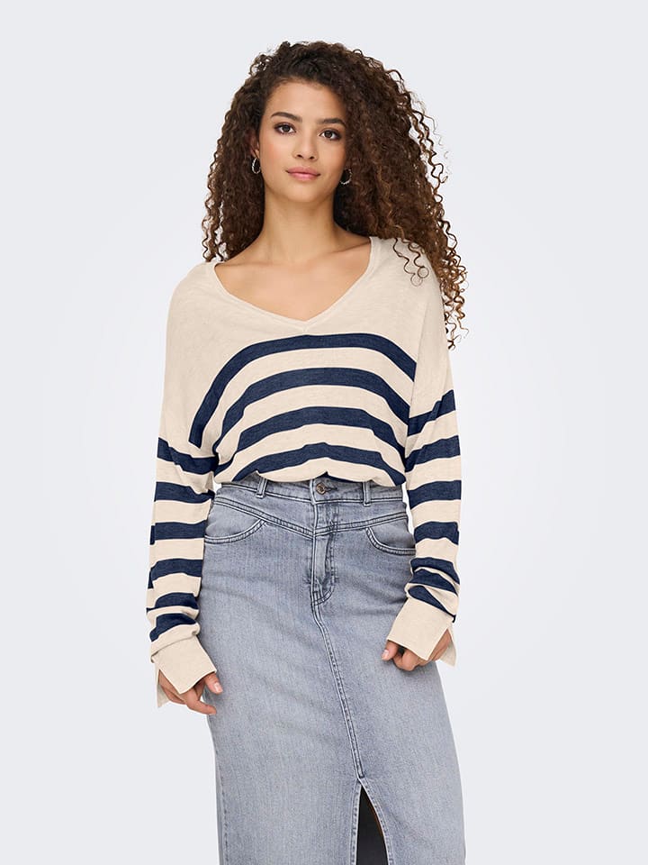 ONLY Sweter w kolorze beżowym