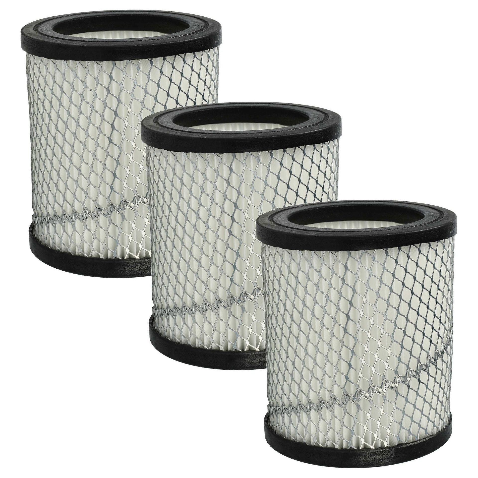 vhbw 3x Filtry do odkurzacza kompatybilne z odkurzaczem PowerPlus 300, POWX300, 300B Ash - Filtr HEPA Srebrny Biały biały/srebrny