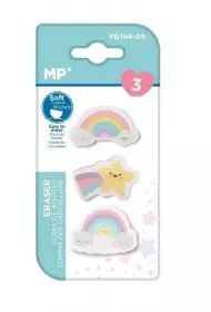 Gumka do ścierania Tęcza 3szt