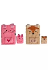 Zestaw pluszowych notesów A5 z kłódką i A7 MIX