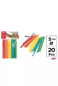 Patyczki drewniane kolorowe 5mm 20szt