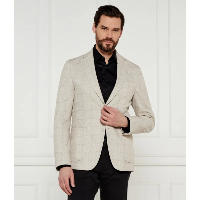 BOSS BLACK Marynarka C-Hanry-J-252 | Slim Fit | z dodatkiem lnu