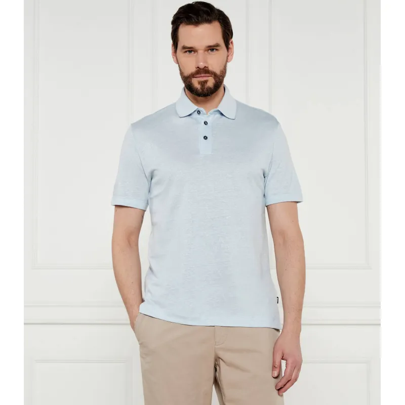 BOSS BLACK Polo H-Press 28 | Regular Fit | z dodatkiem lnu