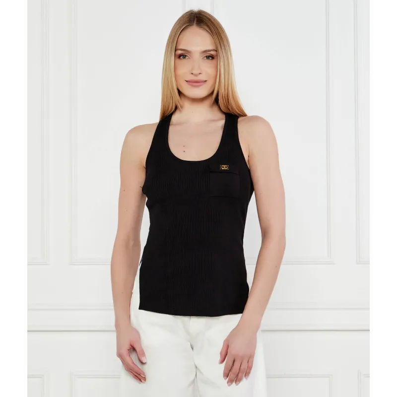 Elisabetta Franchi Top Slim Fit z dodatkiem jedwabiu