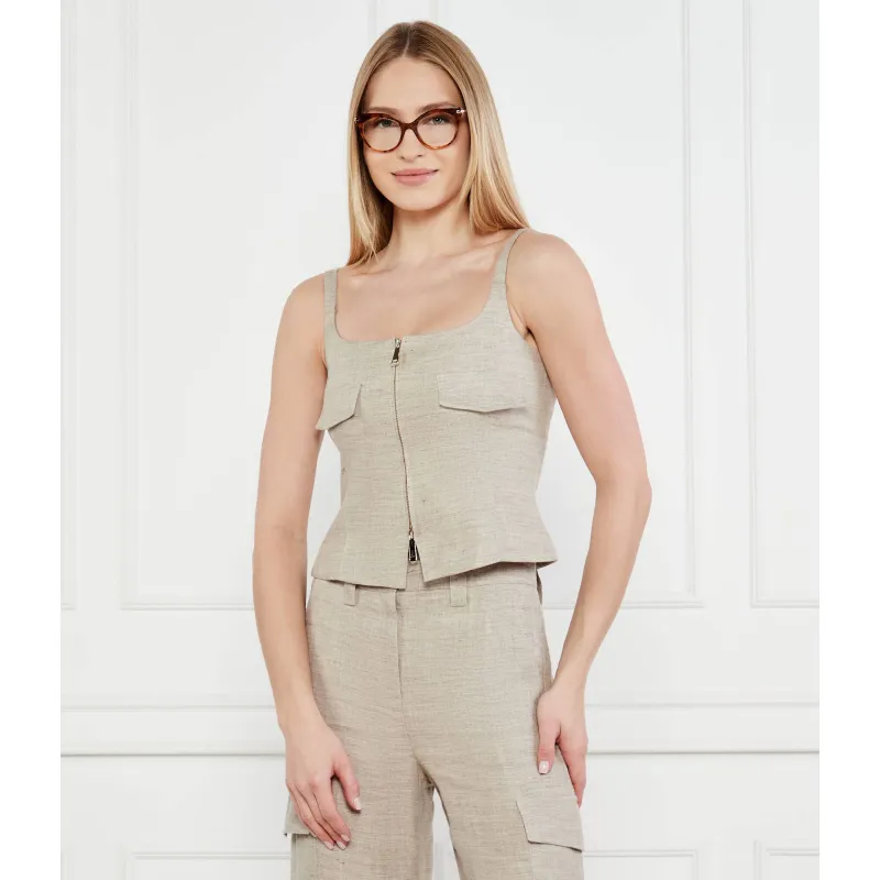 Marella Lniany top NICOLAS Slim Fit