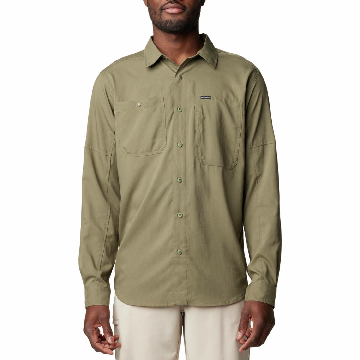 Męska koszula z długim rękawem Columbia Silver Ridge Utility Lite Long Sleeve stone green - L