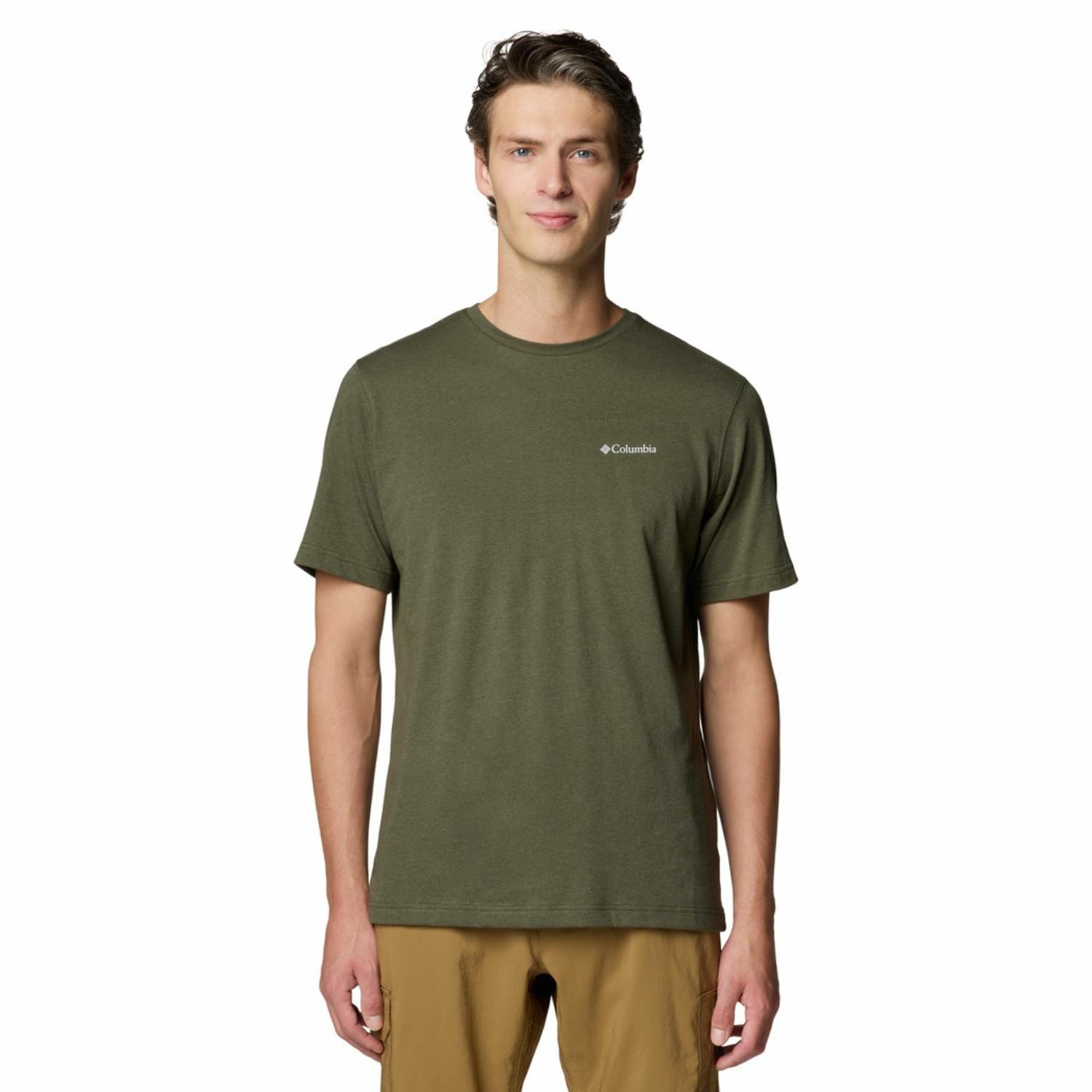 Męska koszulka Columbia Thistletown Hills™ Short Sleeve greenscape heat - L