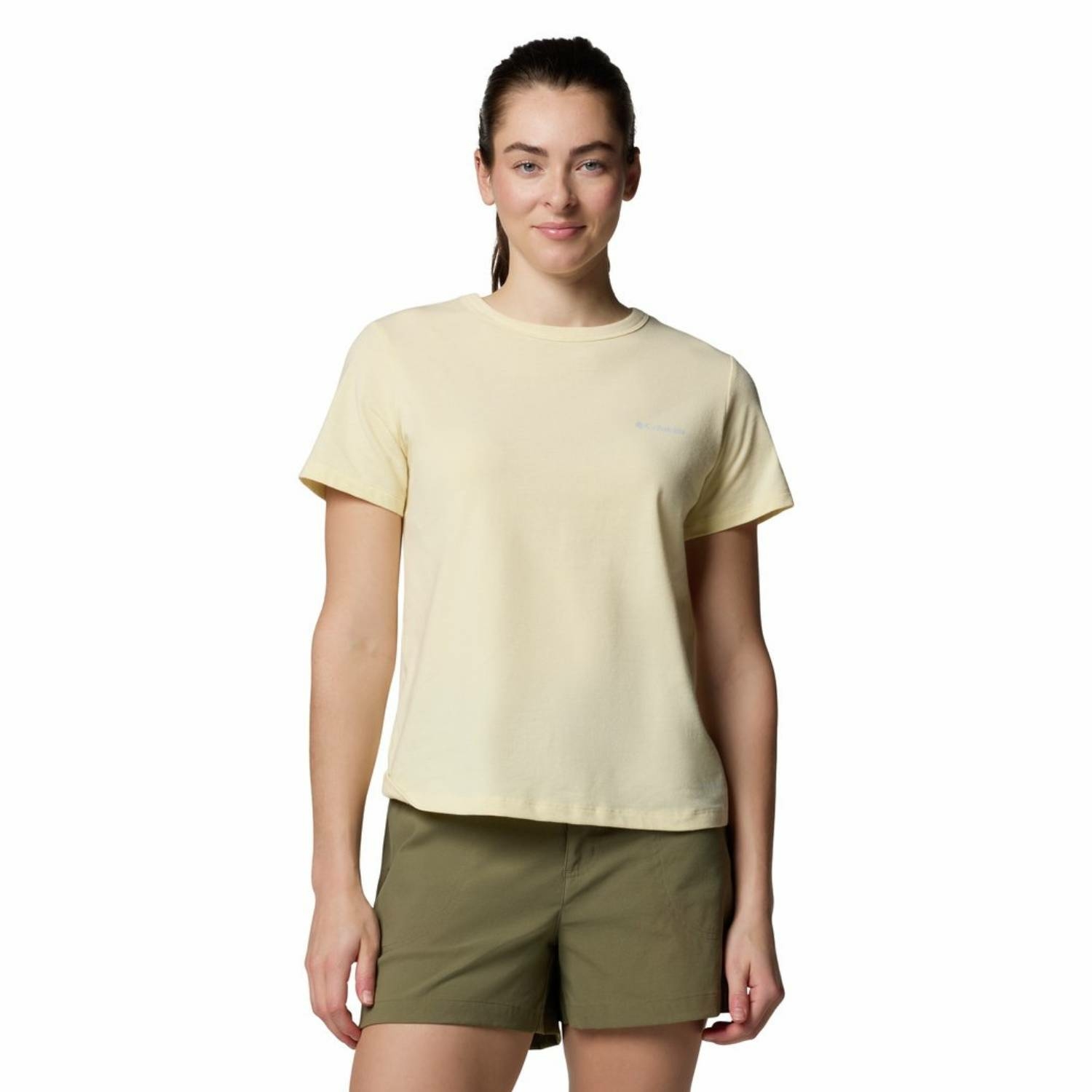 Damska koszulka Columbia Sun Trek Short Sleeve II Tee lemon wash - L
