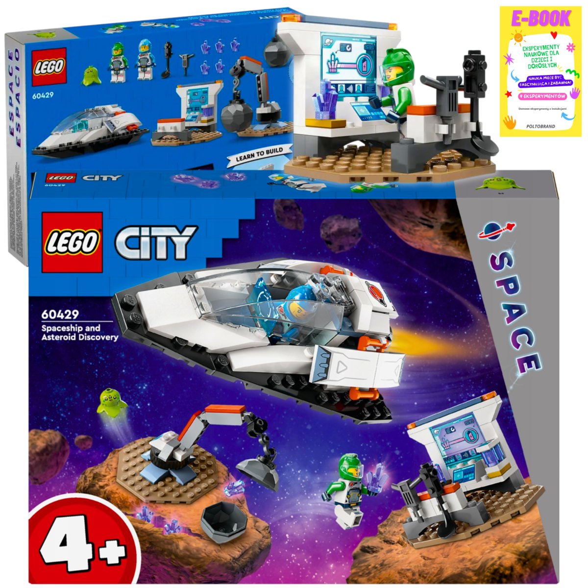 LEGO KLOCKI CITY - Statek Kosmiczny i Odkrywanie Asteroidy 60429 KLOCKI PREZENT + EBOOK