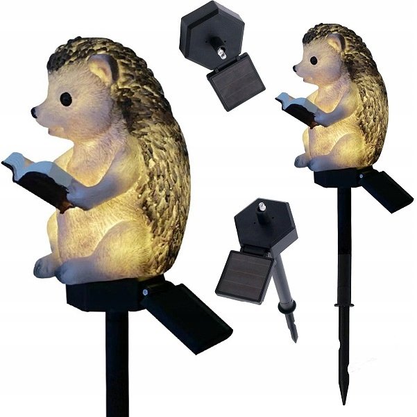 JEŻYK LAMPA DEKORACYJNA SOLARNA LED OZDOBA WBIJANA OGRODOWA SOLAR JEŻ