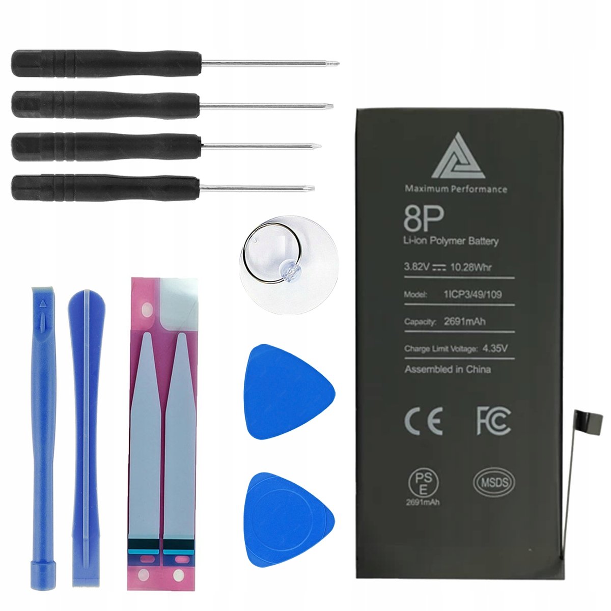 BATERIA Do Telefonu APPLE IPHONE 8 Plus 2691 mAh + KLEJ + ZESTAW MONTAŻOWY