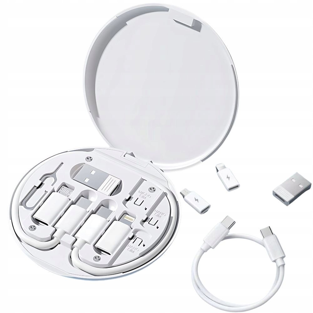 ZESTAW ADAPTERÓW 5w1 SZPILKA DO TELEFONU W ETUI USB-C MICRO USB USB TYP A