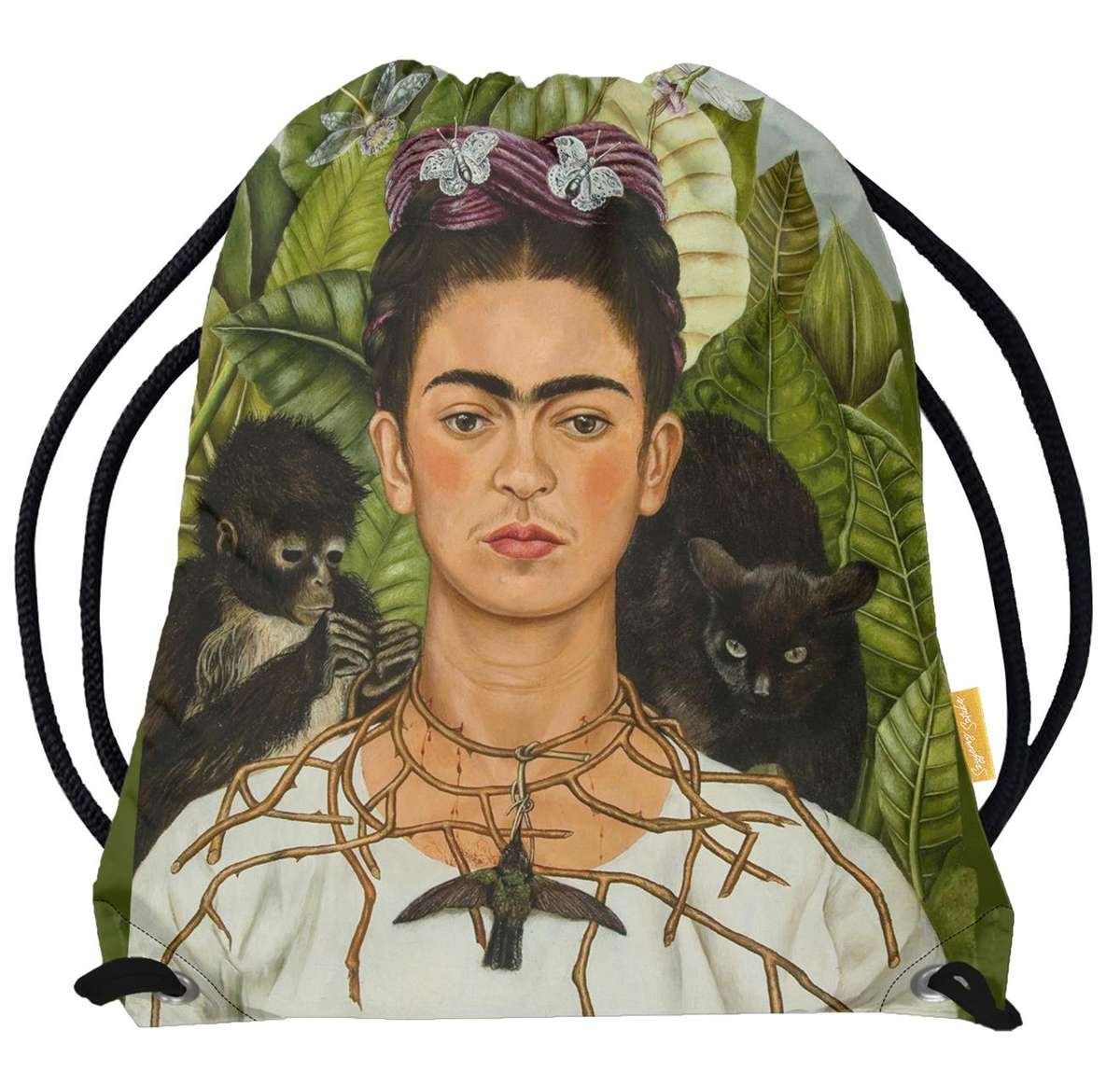 Worek Autoportret z cierniowym naszyjnikiem i kolibrem Frida Kahlo-Standard