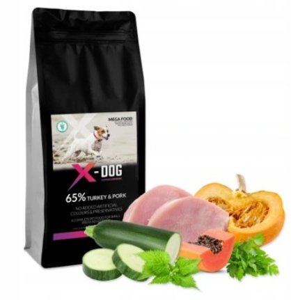 X-DOG ADULT SMALL INDYK Z WOLNEGO WYBIEGU 2KG