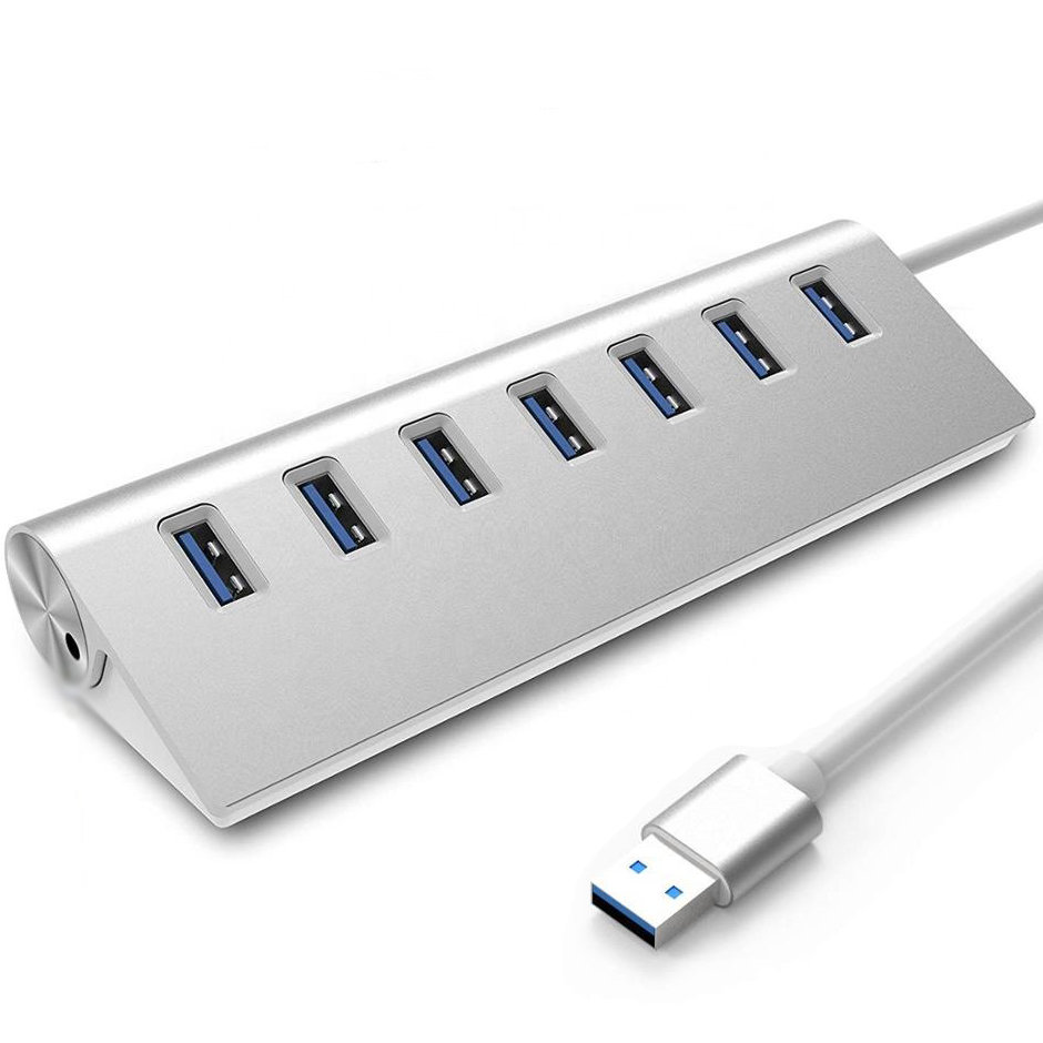 HUB USB ROZDZIELACZ ROZGAŁĘŹNIK PORTÓW AKTYWNY ZASILANIE SZYBKI 7X USB 3.0