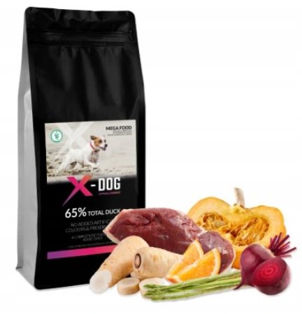 X-DOG MEGA FOOD ADULT M/L ANGIELSKA KACZKA 12KG