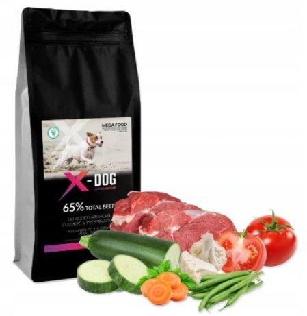 X-DOG MEGA FOOD ADULT M/L WOŁOWINA ANGUS 2KG