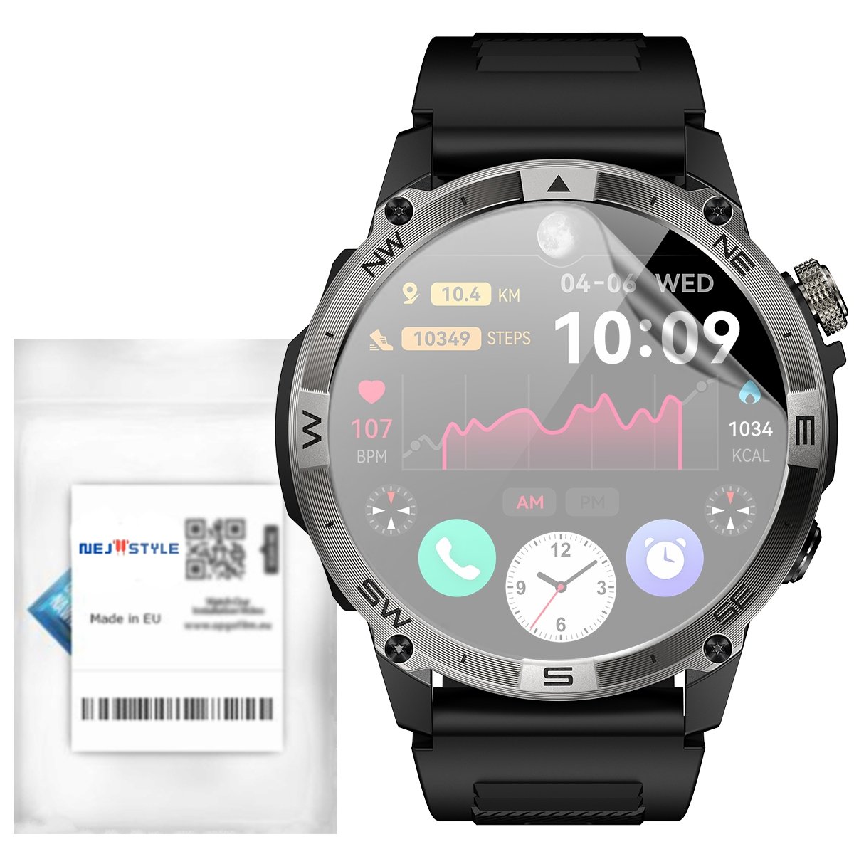SZKŁO HYBRYDOWE NA EKRAN SMARTWATCHA HK 08
