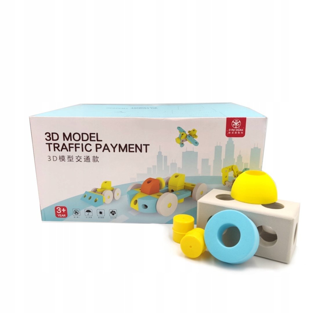 Piankowe Klocki Konstrukcyjne Gear Joy - Pojazdy - 67 El.