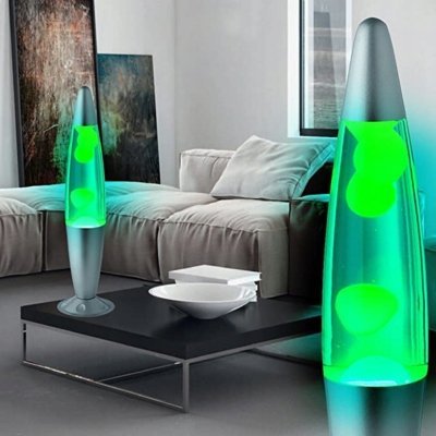 Table lamp REALITY LAVA EGG, 35 W, 1 x G4, green, 40 cm
