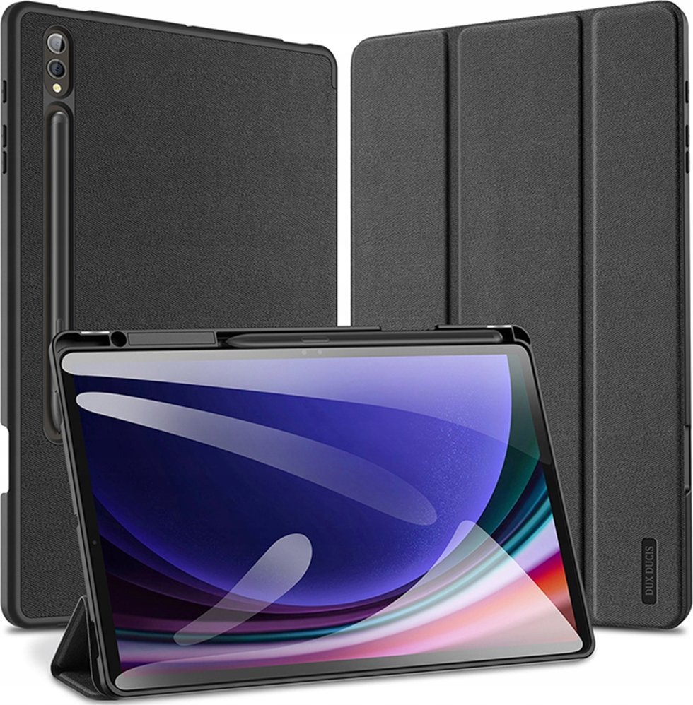 Etui na tablet Dux Ducis Etui z ekoskóry Dux Ducis Domo z podstawką do Samsung Tab S10+ / S9+ / S9 FE+ - czarne
