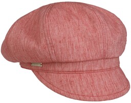 Czapka Kaszkiet Light Summer by Seeberger, czerwony, One Size