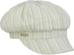 Czapka Kaszkiet Fresh Stripes by Seeberger, jasnozielony, One Size