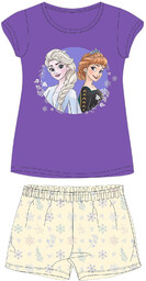 Piżama z krótkim rękawem dla dziewczynki Frozen Kraina Lodu Fioletowa