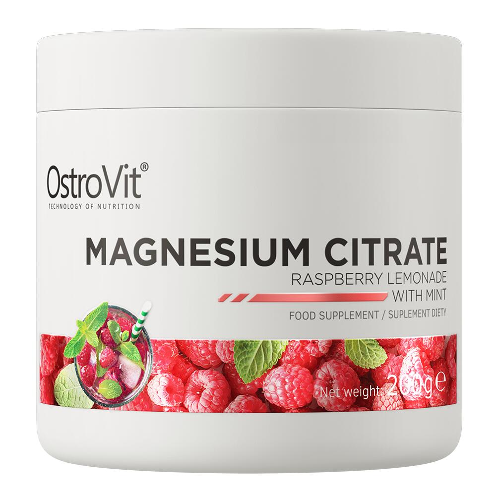 Ostrovit, Cytrynian Magnezu o smaku lemoniady malinowej z miętą, 200 g