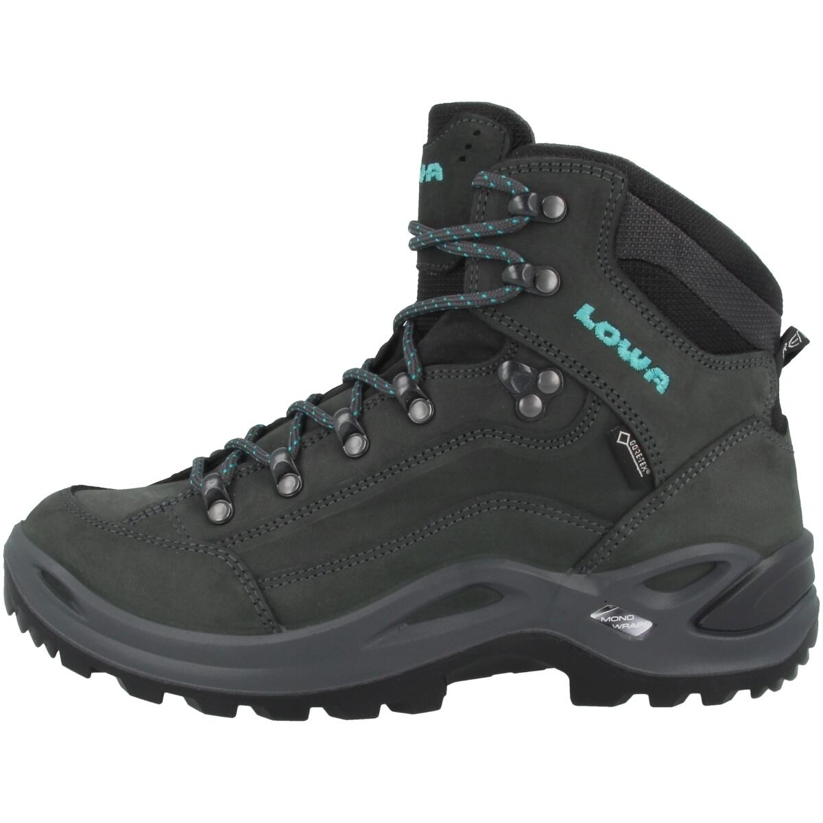 Lowa Renegade GTX Buty Kobiety, asphalt/turquoise UK 4 EU 37 2020 Trapery turystyczne 320945 9368-37