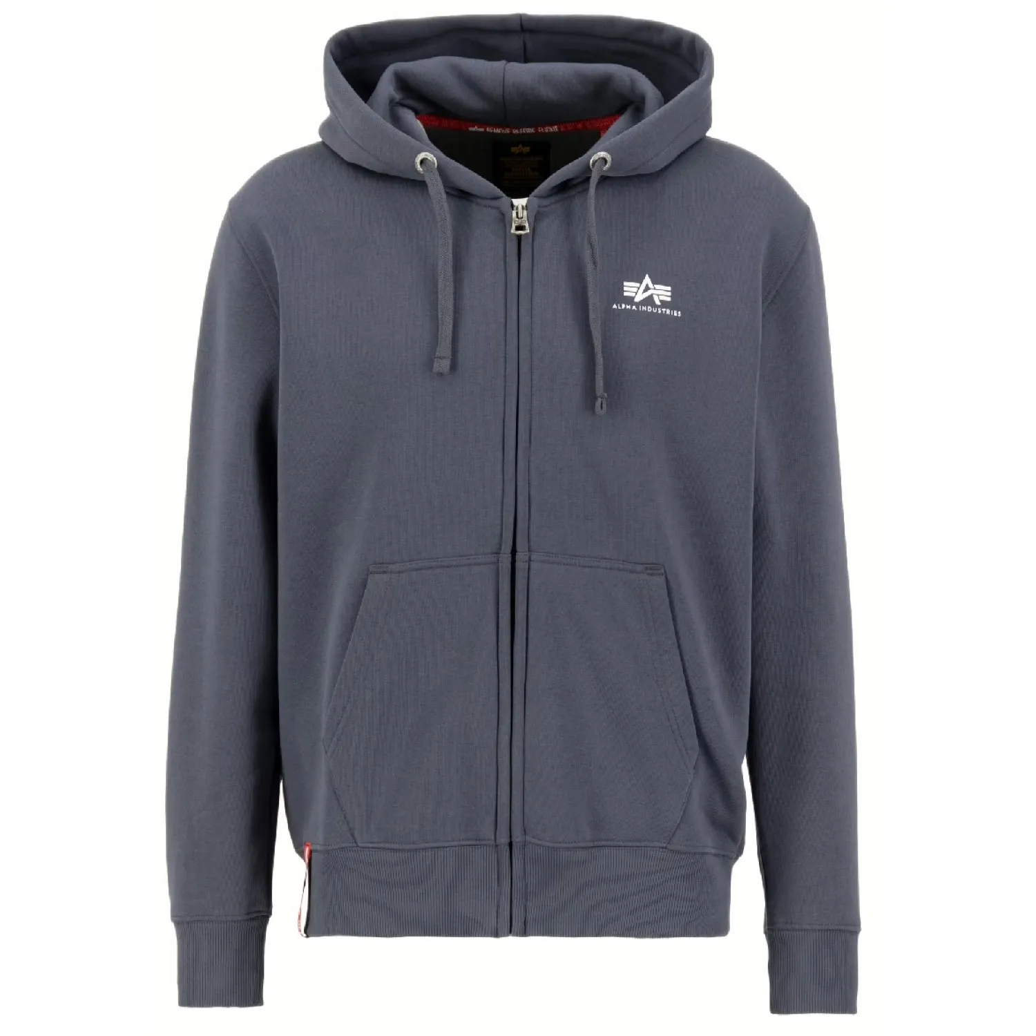 Bluza rozpinana z kapturem Alpha Industries Basic Small Logo 118342 136 - Greyblack