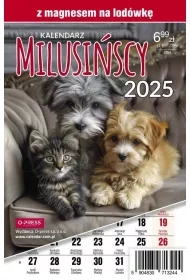 Kalendarz 2025 A5 Miesięczny Milusińscy z magnesem