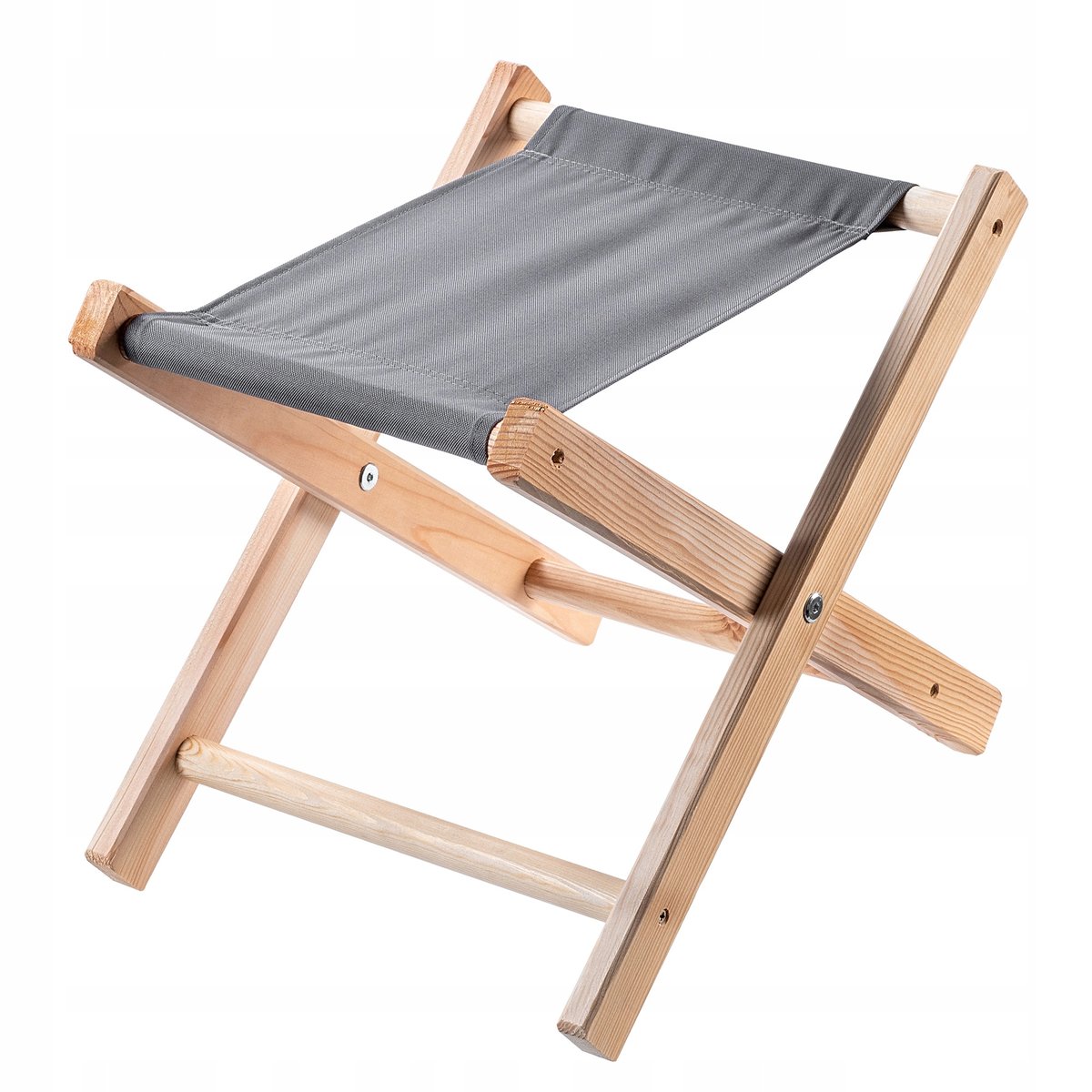 KADAX Taboret Składany Drewniany Stołek 40x31cm