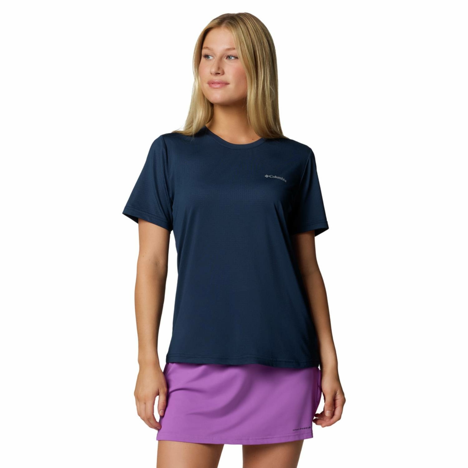Damska koszulka Columbia Wild Springs Short Sleeve collegiate navy - L