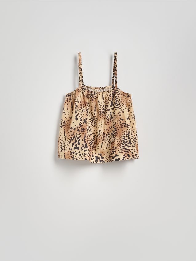 Reserved - Lniany top - wielobarwny