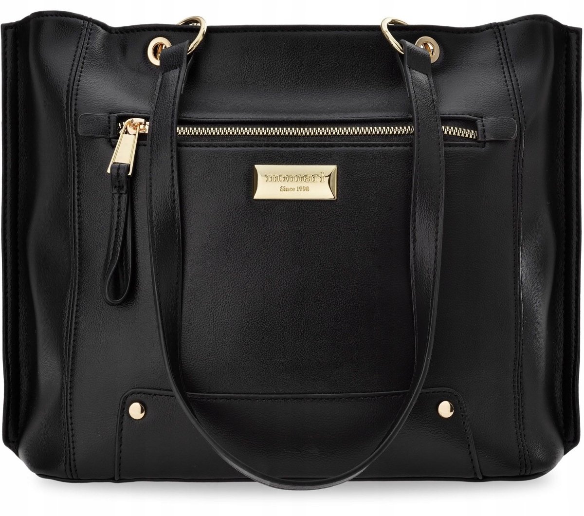 Duża Torba Damska Shopper Bag Monnari Stylowa Torebka Łódka Na Ramię Czarna