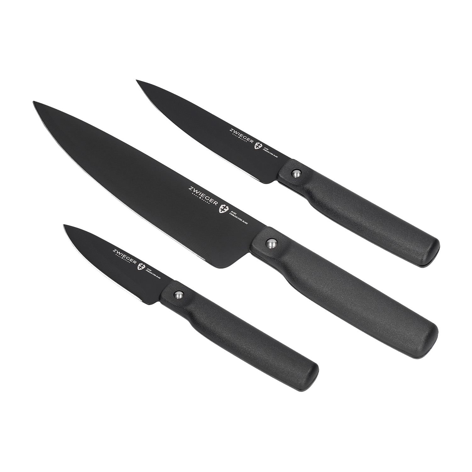 Zestaw 3 noży Zwieger Nero, czarne