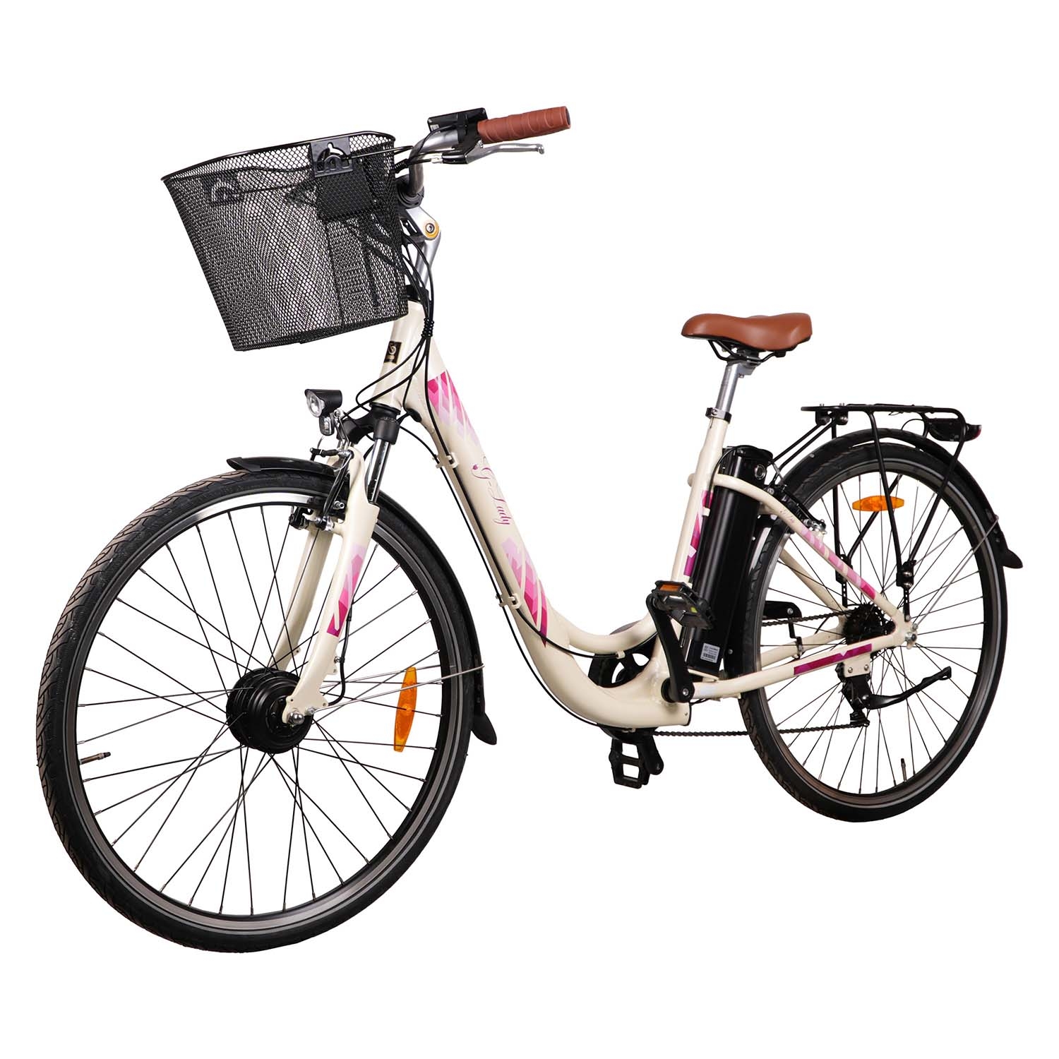 Rower elektryczny damski G-Lady Sanico Goldbike, 19’’, kość słoniowa