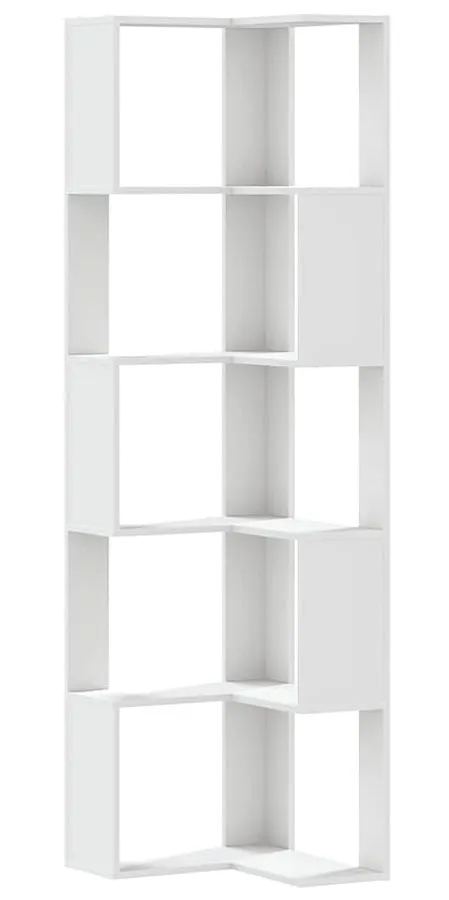 Narożny Minimalistyczny Biały Regał Z4-L13