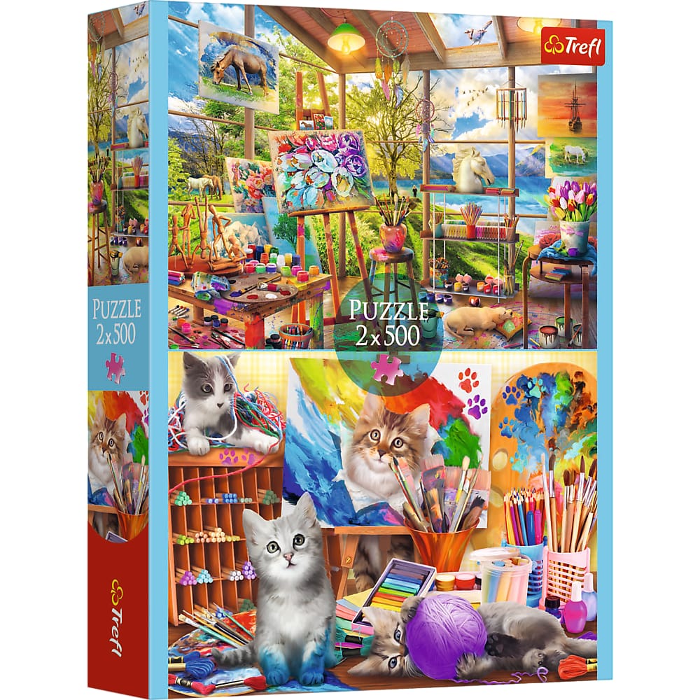 Puzzle - 2x500 - Sztuka malowaniaFSC Mix 70% 37530