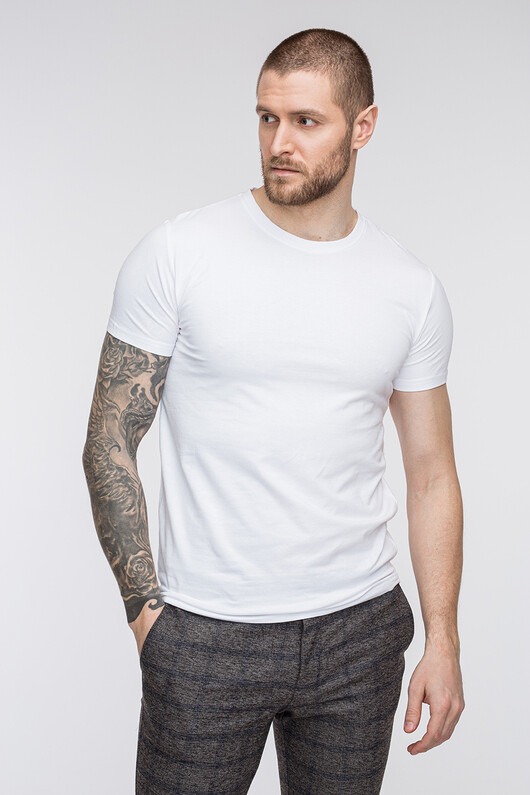 Biały T-shirt CLAUDIO TSBS000074