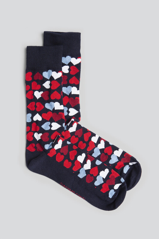 Skarpetki męskie w serduszka 01038C75WAA